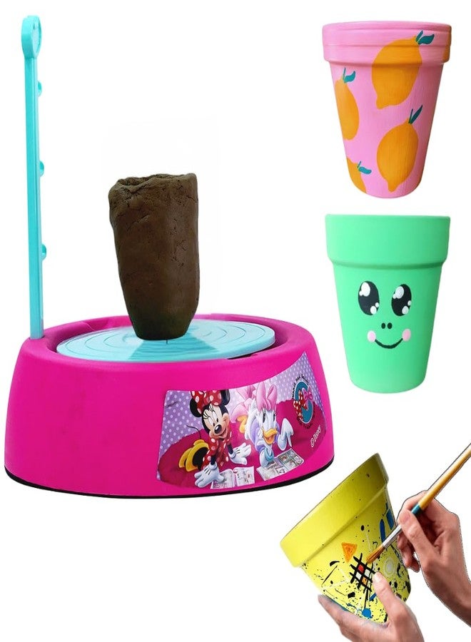 إستلو مجموعة عجلة الخزف من إستيلو | مجموعة الخزف والرسم | مجموعة ألعاب فنية وحرفية للمبتدئين | تتضمن طين تشكيل، وأدوات نحت، وألوان وفرش | هدية للأطفال من عمر 8 سنوات فما فوق (ميني) - Image 1